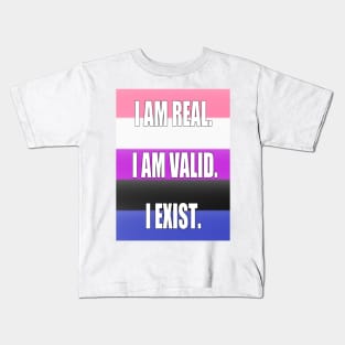 Gender Fluid Pride: I am... Kids T-Shirt